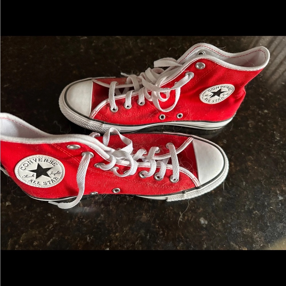 Converse Red High-Top Sneakers wide